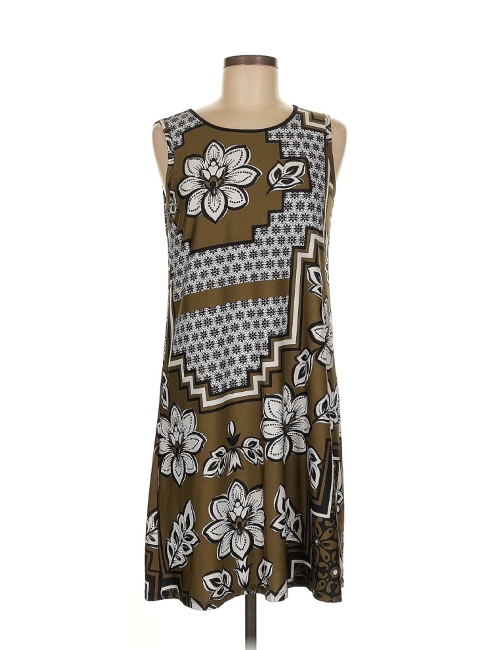 AB Studio sleeveless mini dress – dark olive